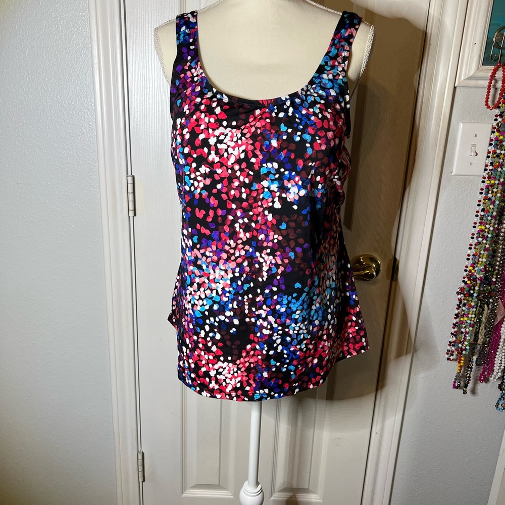Multicolor swim suit top only.